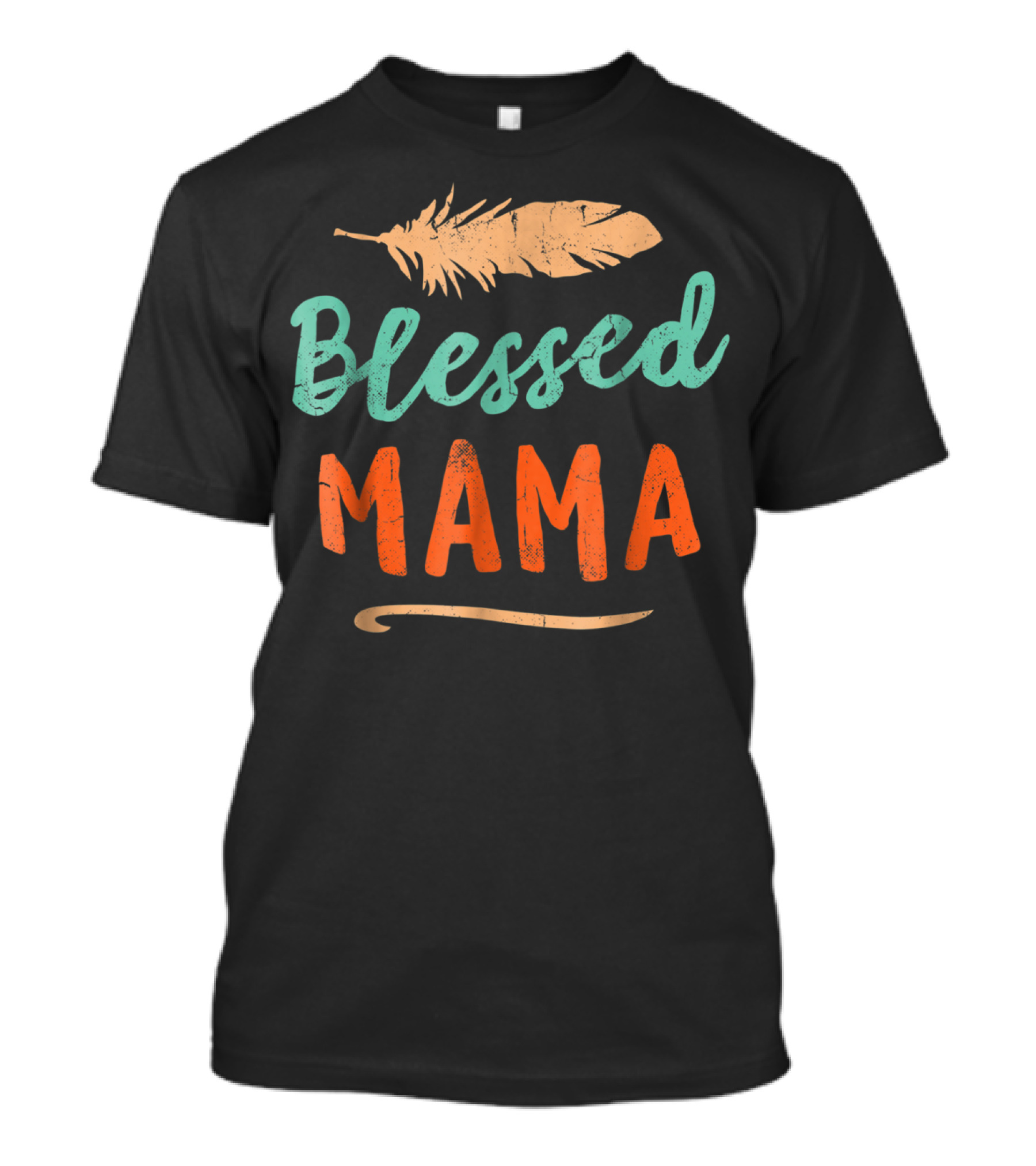 Blessed Mama Feather T-Shirt