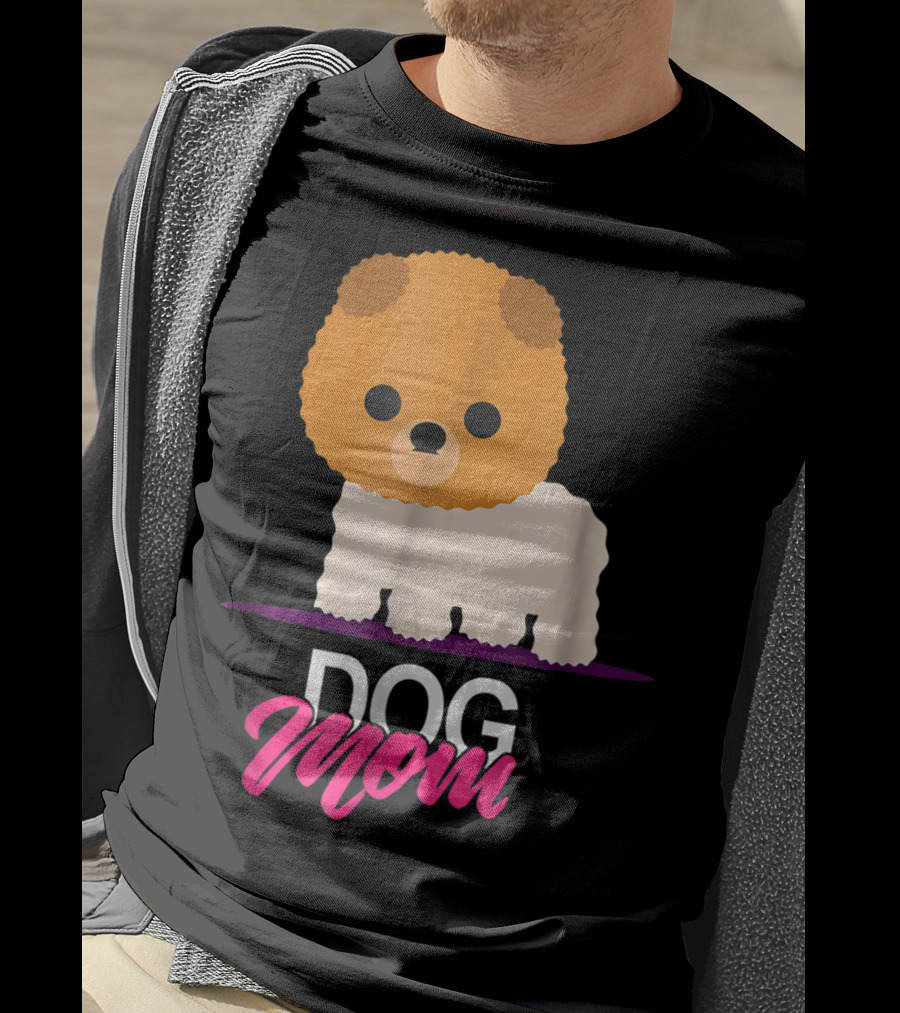 DOG MOM Funny Dog Lover Cute Pomeranian Art S97 T-Shirt