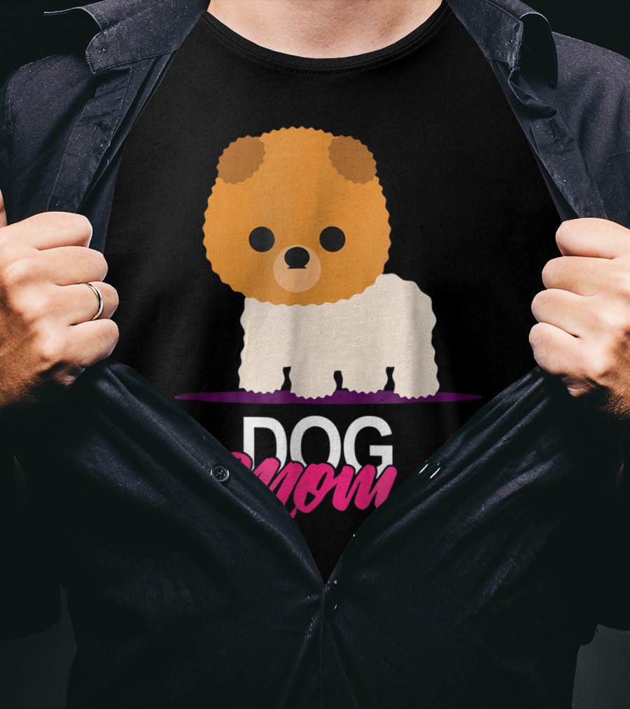 DOG MOM Funny Dog Lover Cute Pomeranian Art S97 T-Shirt
