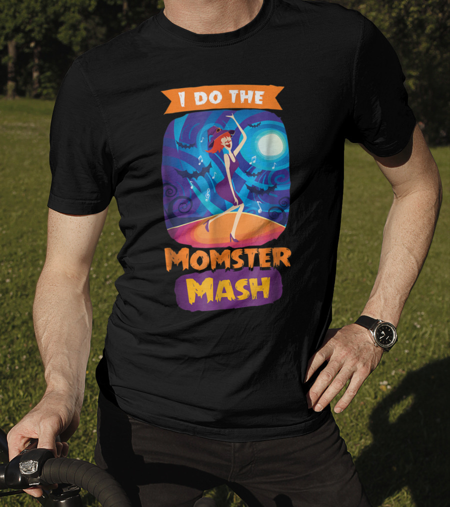 I Do The Momster Mash Funny Awkward Mom Halloween Dance T-Shirt