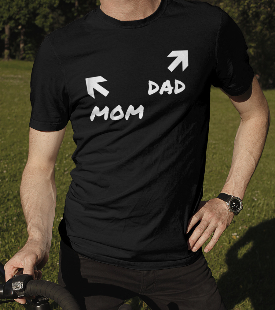 Kids Funny Mom And Dad Arrow Birthday Present51 T-Shirt