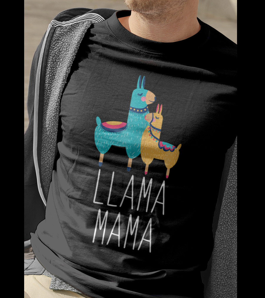 LLAMA MAMA Funny Llamas Mom Meme Cute T-Shirt