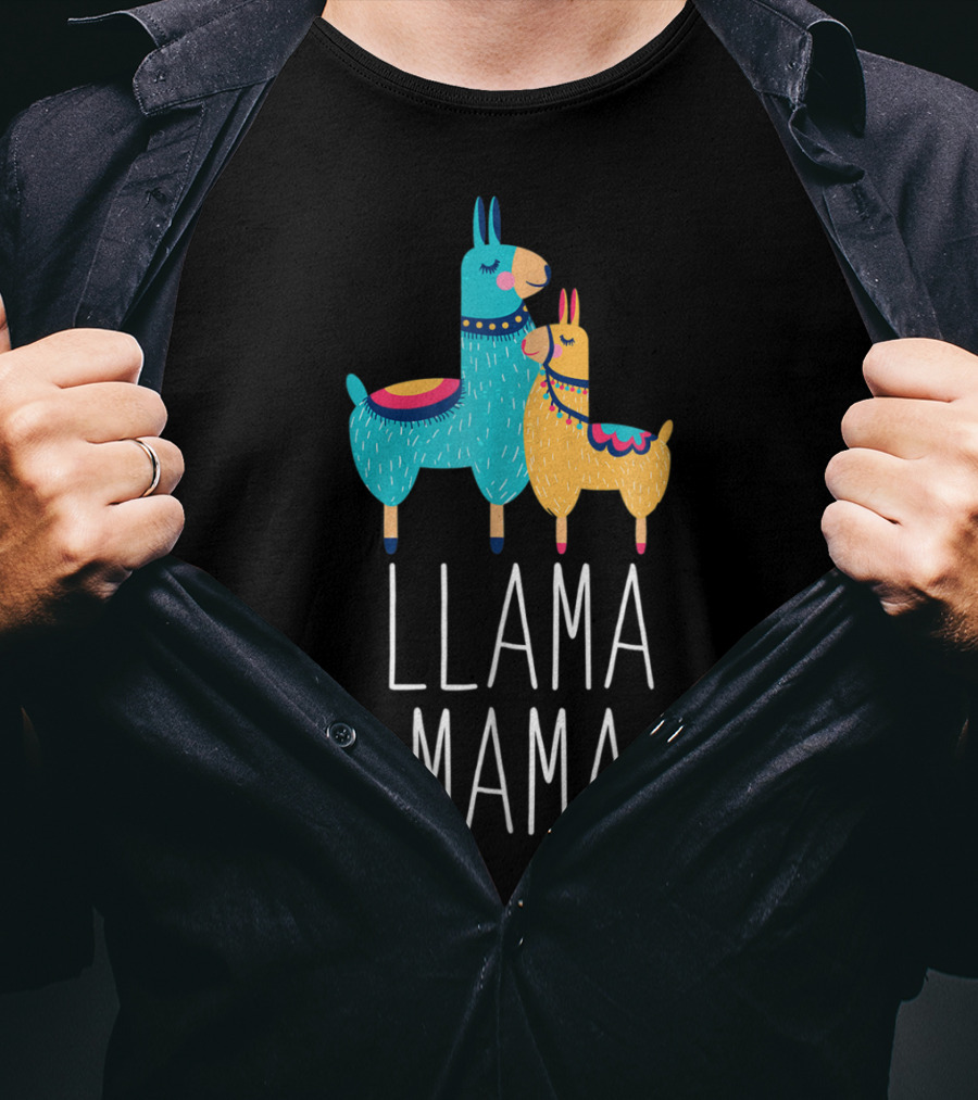 LLAMA MAMA Funny Llamas Mom Meme Cute T-Shirt