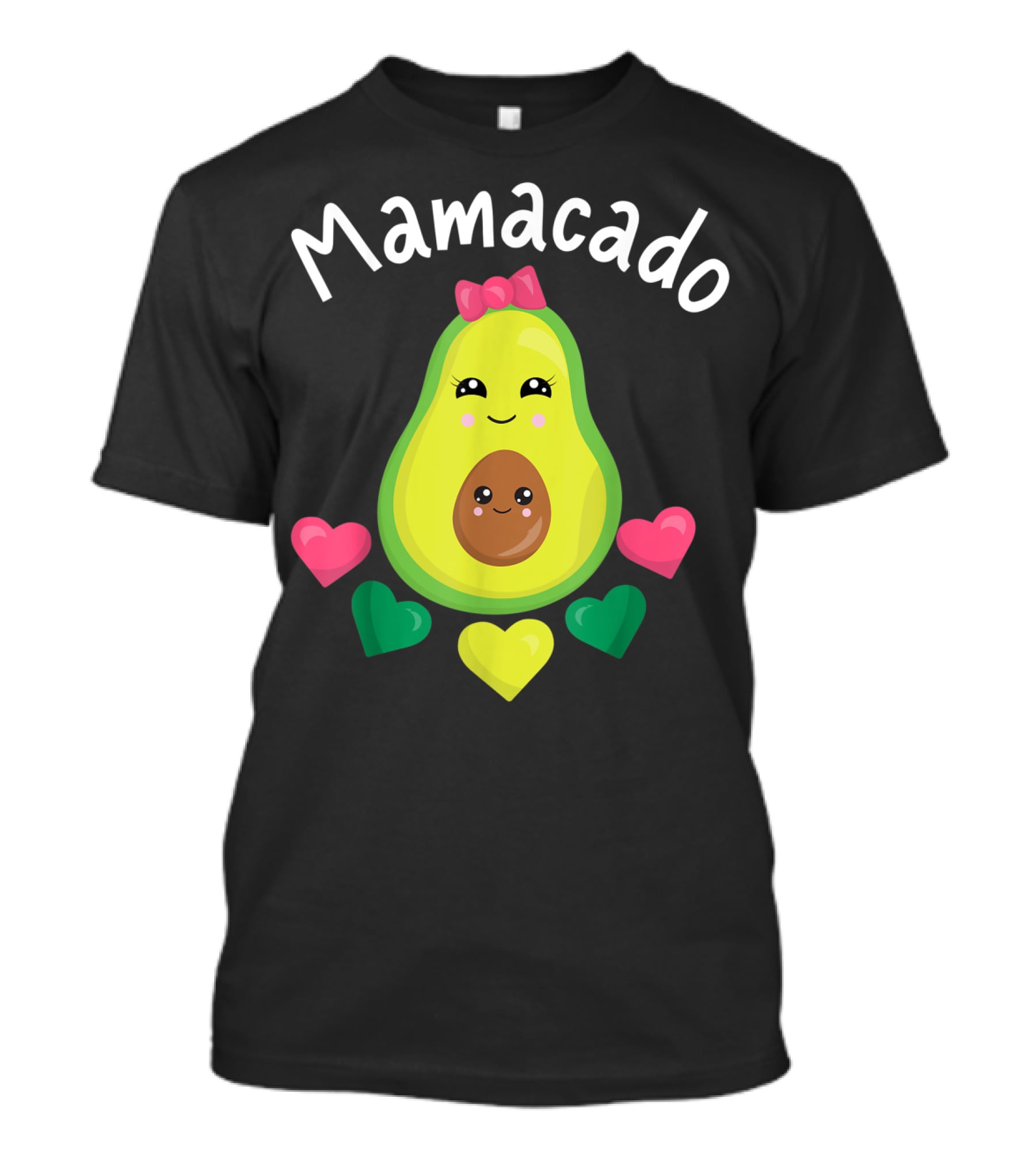 Mamacado Cute Avocado Lover Vegan Vegetarian Heart T-Shirt