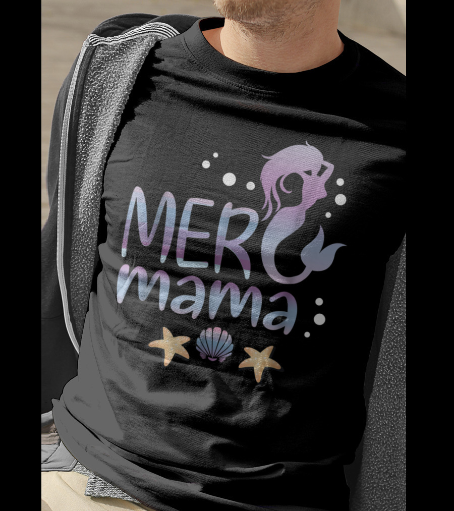 MER Mama Mermaid Birthday Party Mom T-Shirt