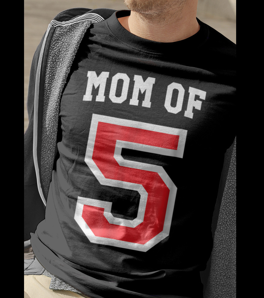 Mom Of 5 Baseball Jersey T-Shirt