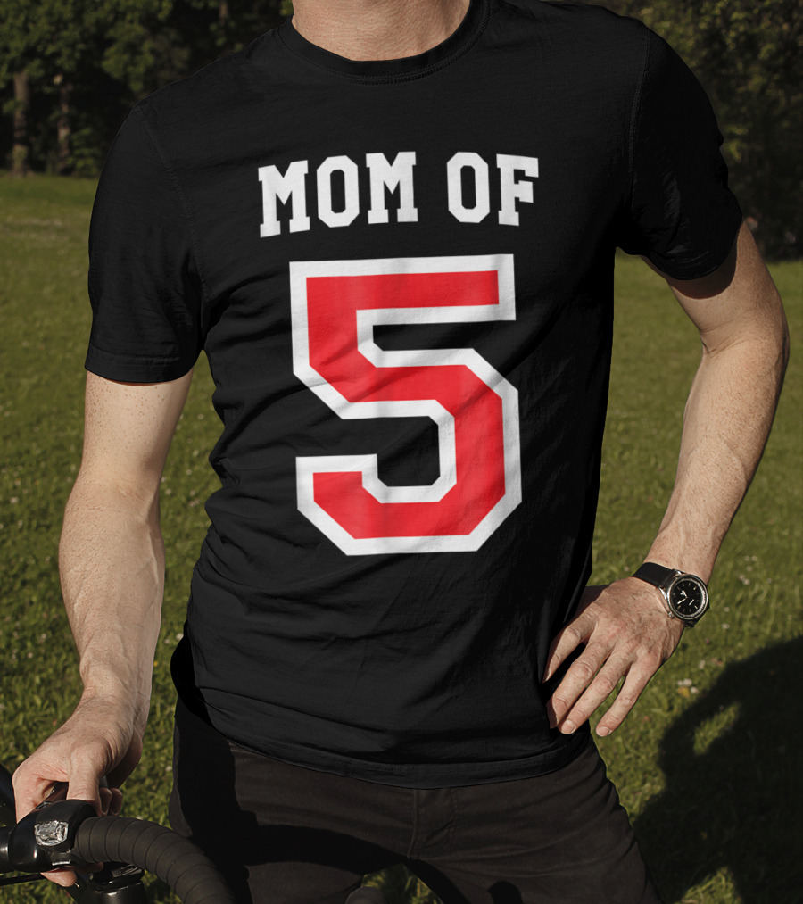 Mom Of 5 Baseball Jersey T-Shirt