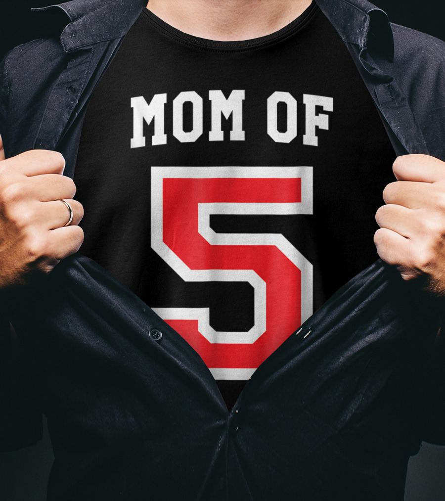 Mom Of 5 Baseball Jersey T-Shirt