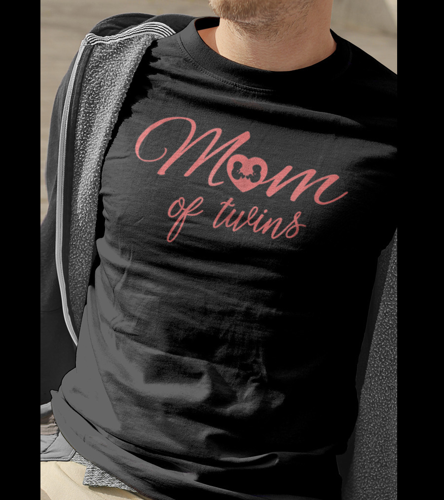 Mom Of Twins Heart T-Shirt