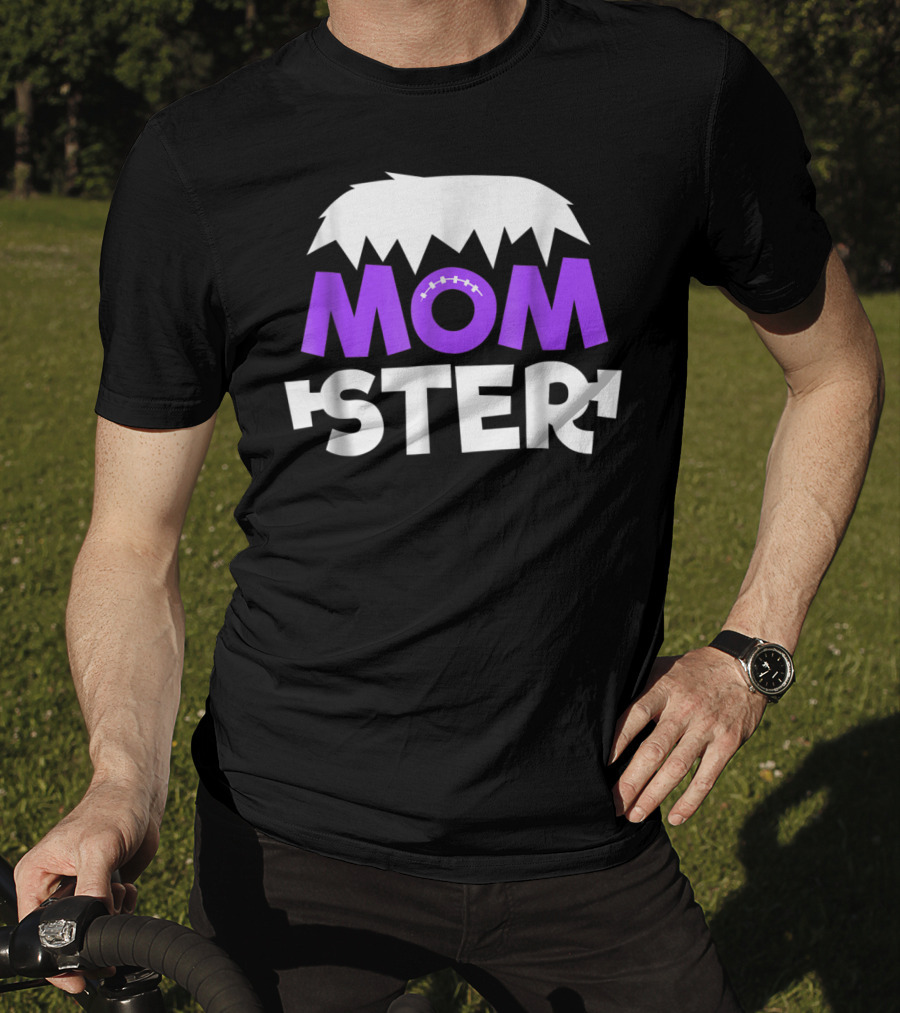 Momster Momster Funny Mom Frankenstein Hair And Stitches T-Shirt