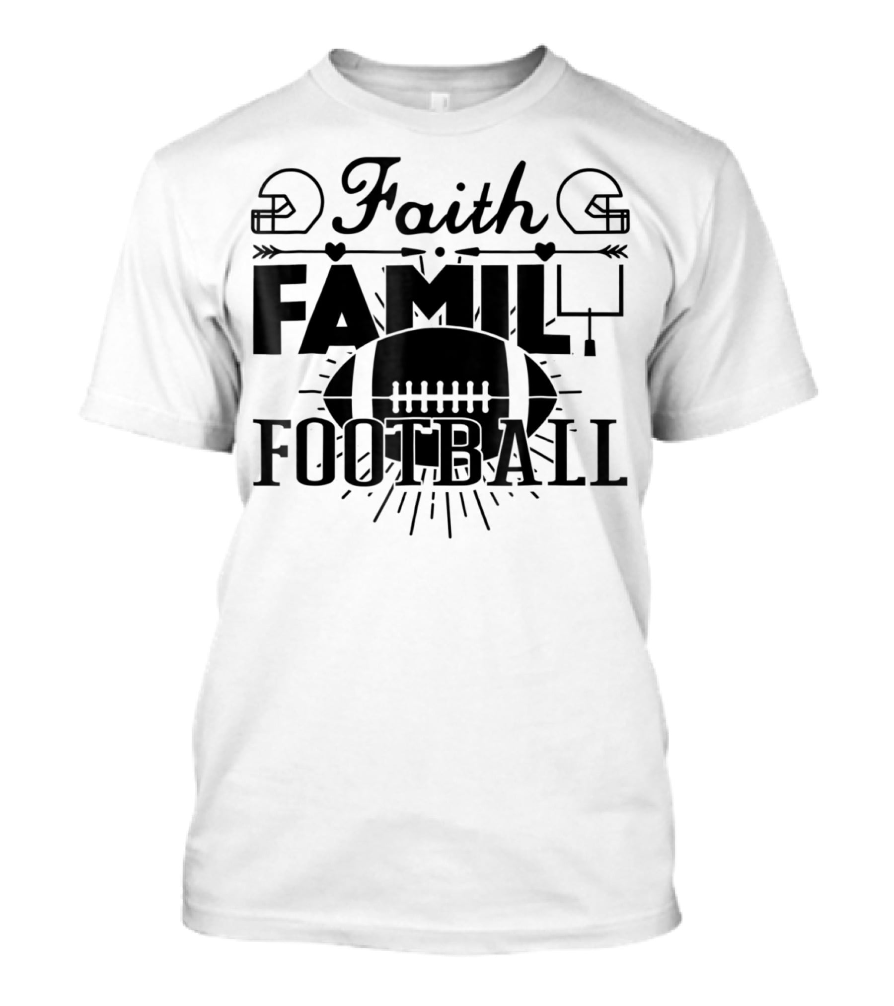 Faith Family Football Mom78 T-Shirt