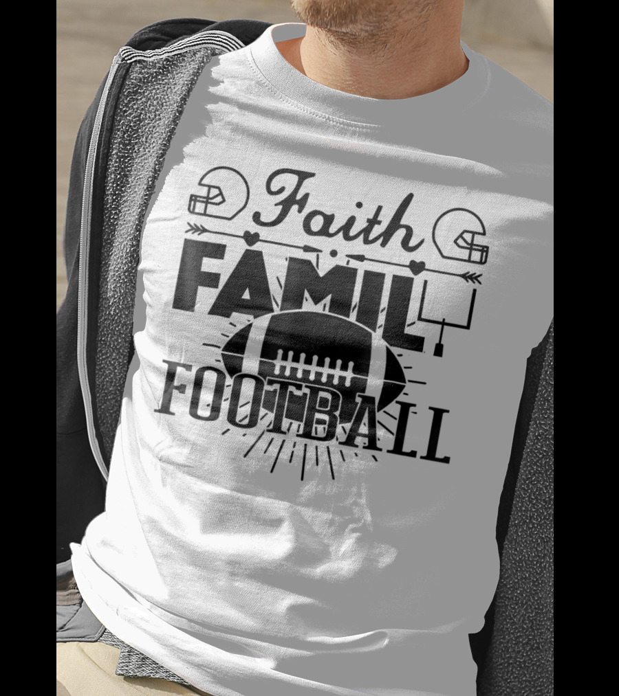 Faith Family Football Mom78 T-Shirt