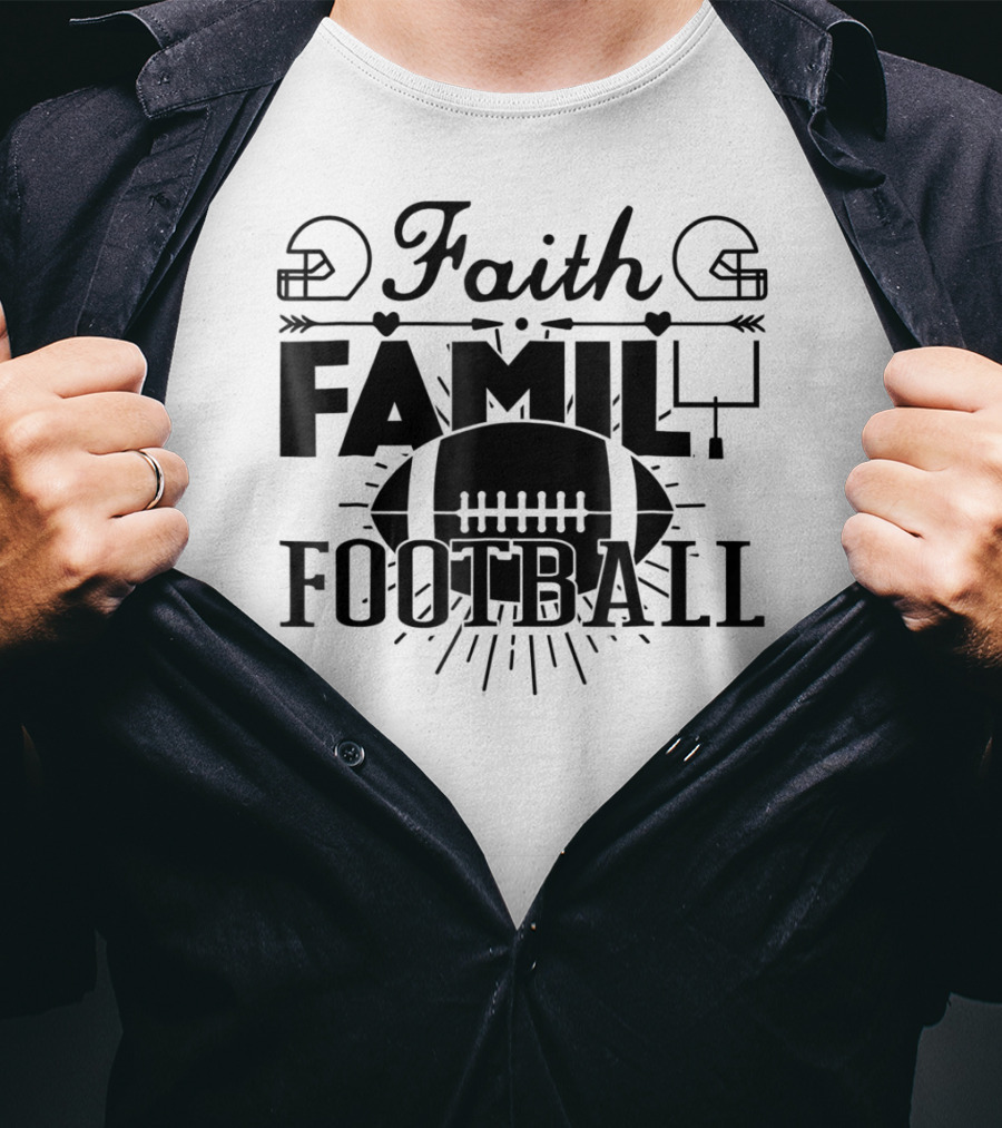 Faith Family Football Mom78 T-Shirt