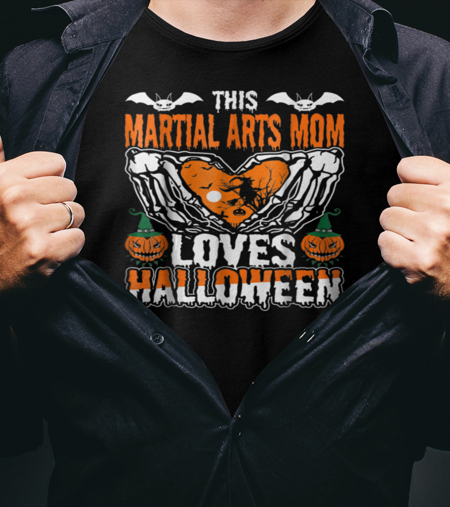 This Martial Arts Mom Loves Halloween T-Shirt