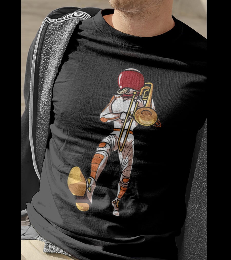 Trombone Mom Space Marching Band High School Mother T-Shirt
