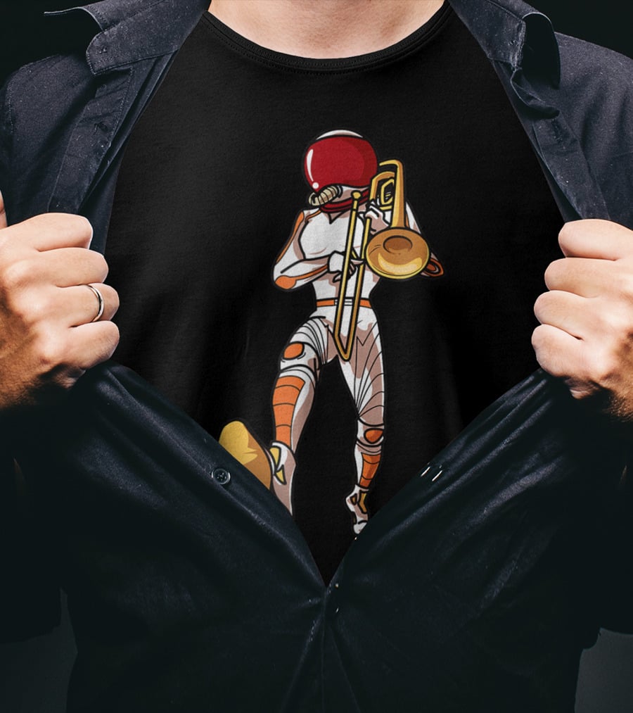 Trombone Mom Space Marching Band High School Mother T-Shirt