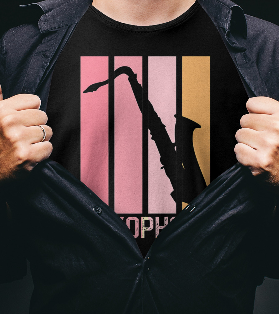 Saxophone Band Mom Marching Band School Music T-Shirt