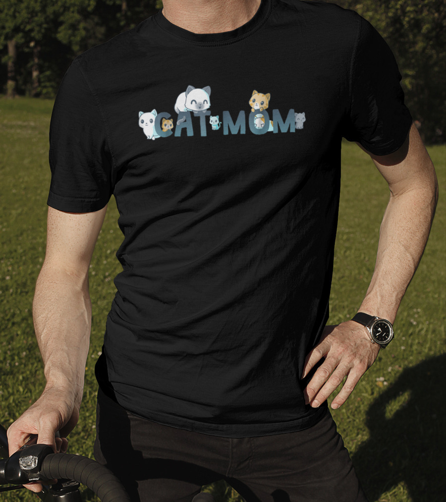 CAT MOM Lovely Cute Cartoon Kittens T-Shirt