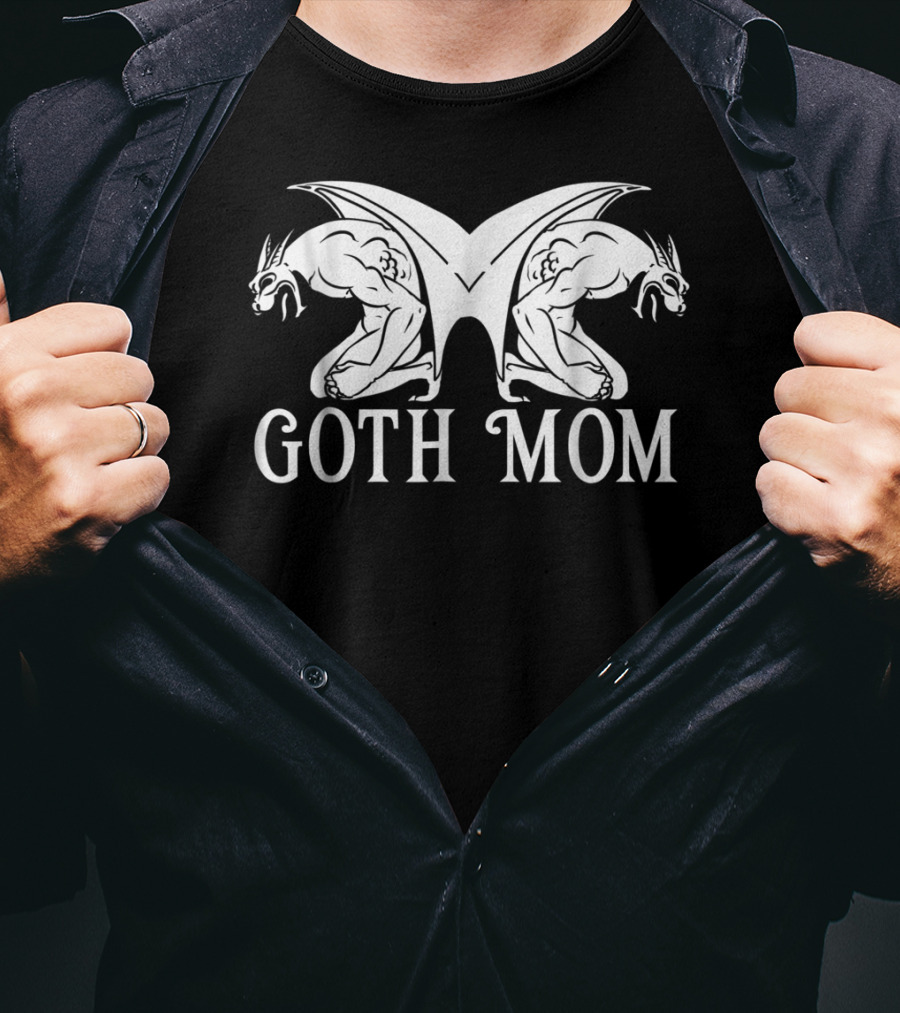 Goth Mom Gargoyle Embrace T-Shirt