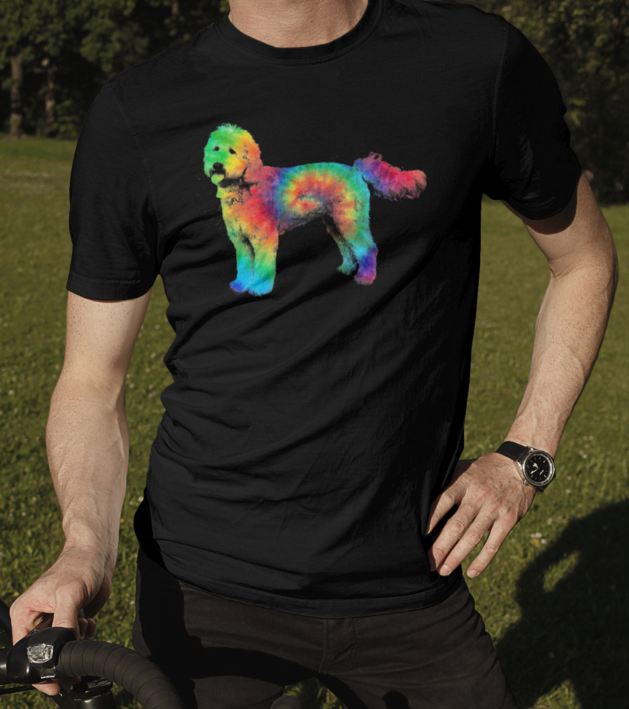 Doodle Tie Dye Rainbow Golden Labradoodle T-Shirt