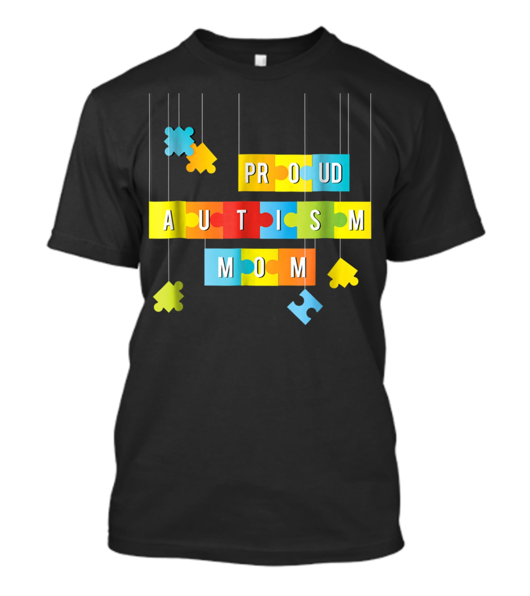 Proud Autism Mom Tees Women Mama Grandma Mommy T-Shirt