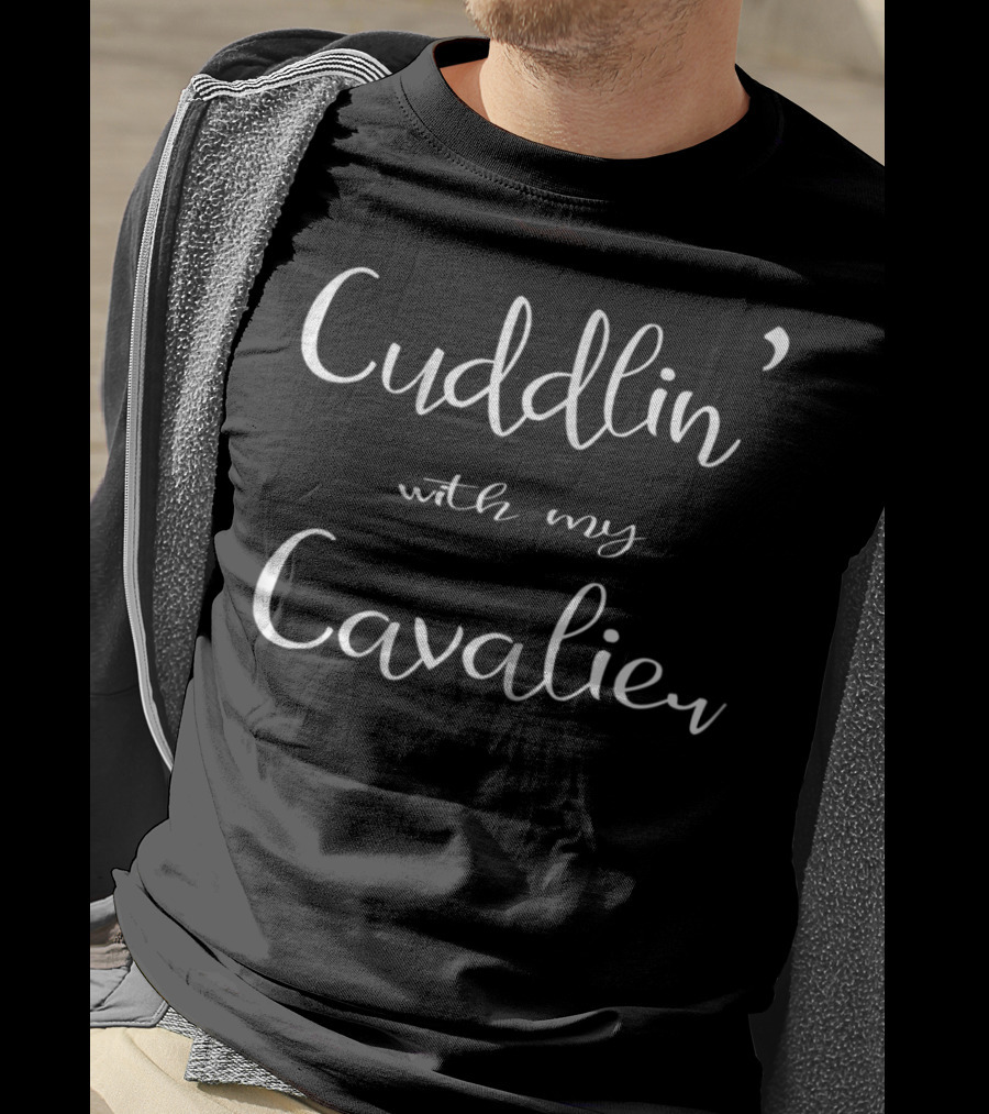 Cuddlin' With My Cavalier Spaniel Mom Matching Dog Pajamas 13 T-Shirt
