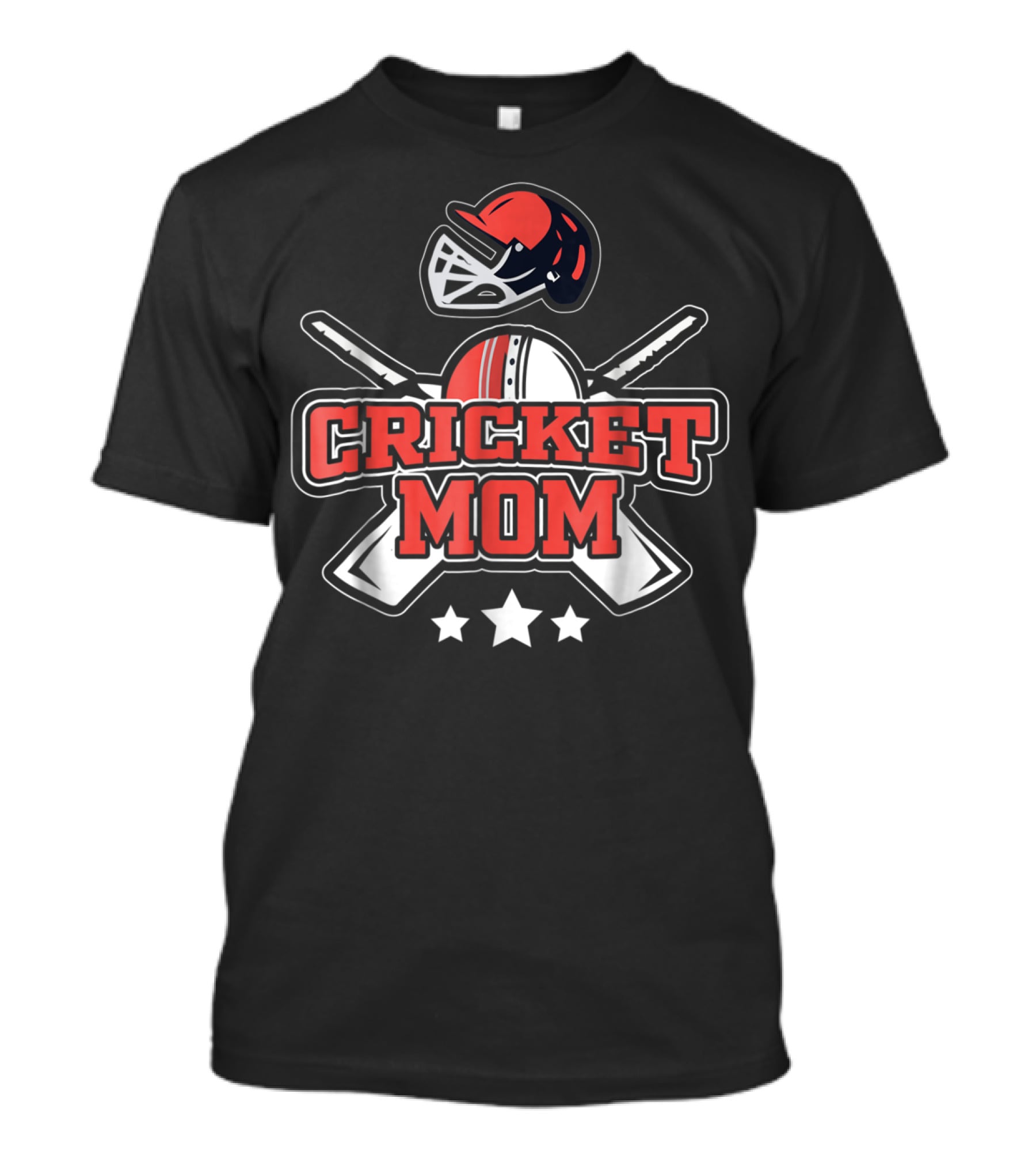 Cricket Mom Sports Bat Ball Team Field Helmet T-Shirt