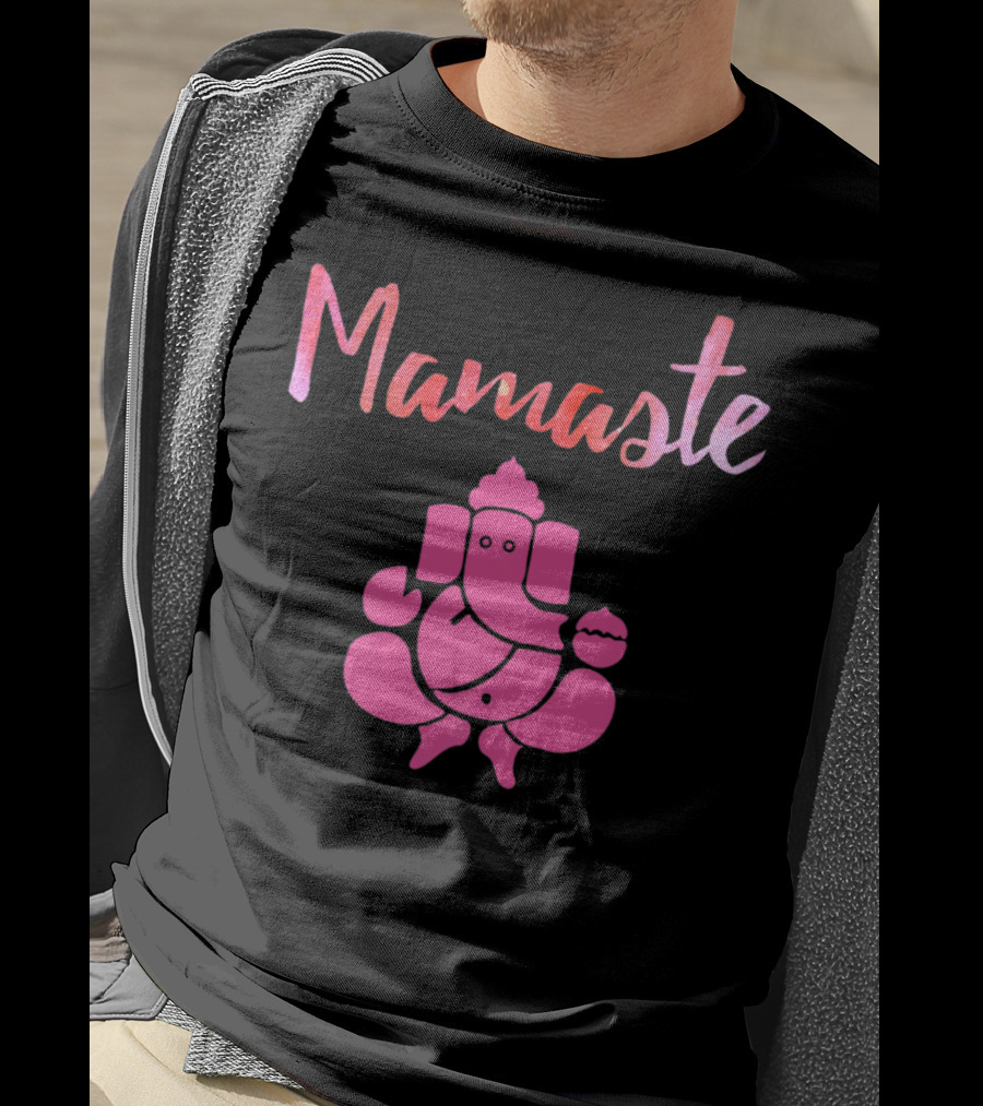 Mamaste Cute Mom Yoga Namaste Ganesh T-Shirt