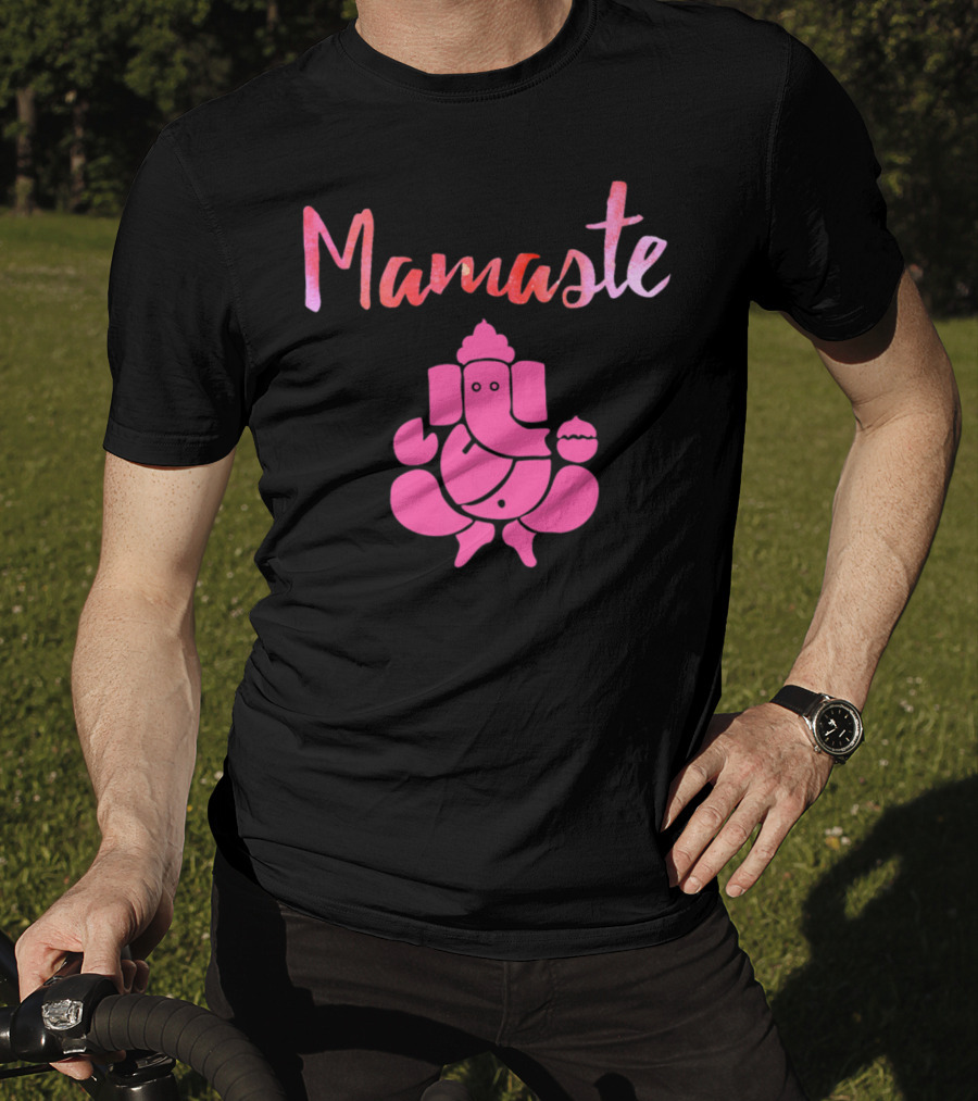 Mamaste Cute Mom Yoga Namaste Ganesh T-Shirt