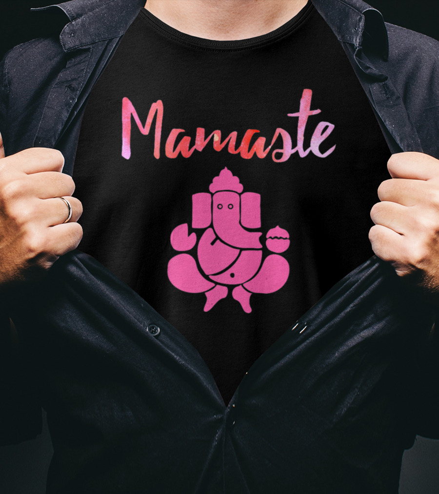 Mamaste Cute Mom Yoga Namaste Ganesh T-Shirt