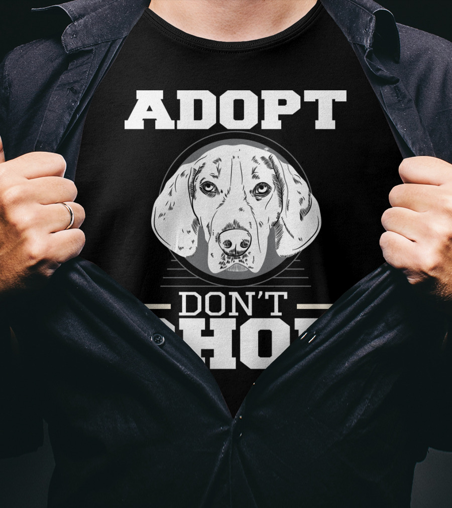 ADOPT DON'T SHOP Dog Rescue T-Shirt