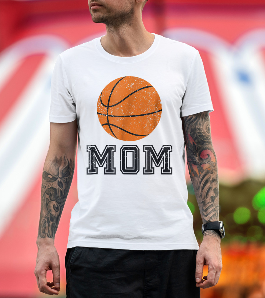 Basketball Mom Minimalist Ball MOM mas88 T-Shirt