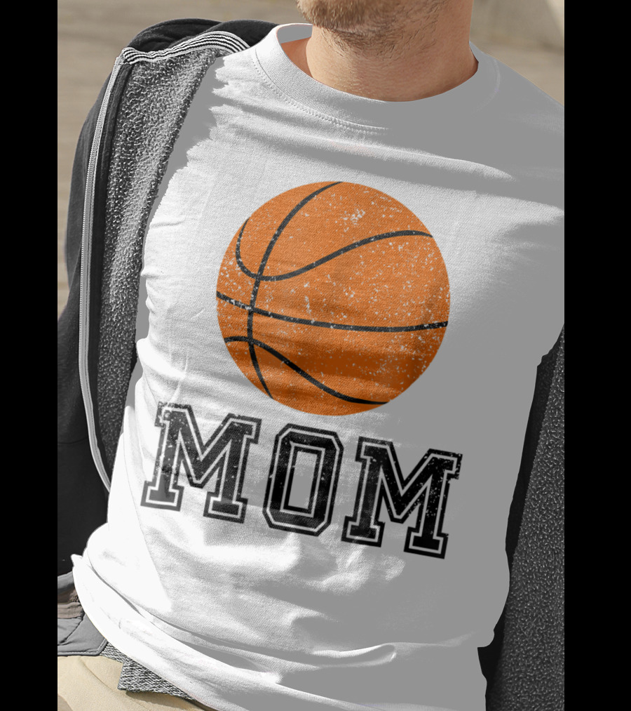 Basketball Mom Minimalist Ball MOM Mas88 T-Shirt