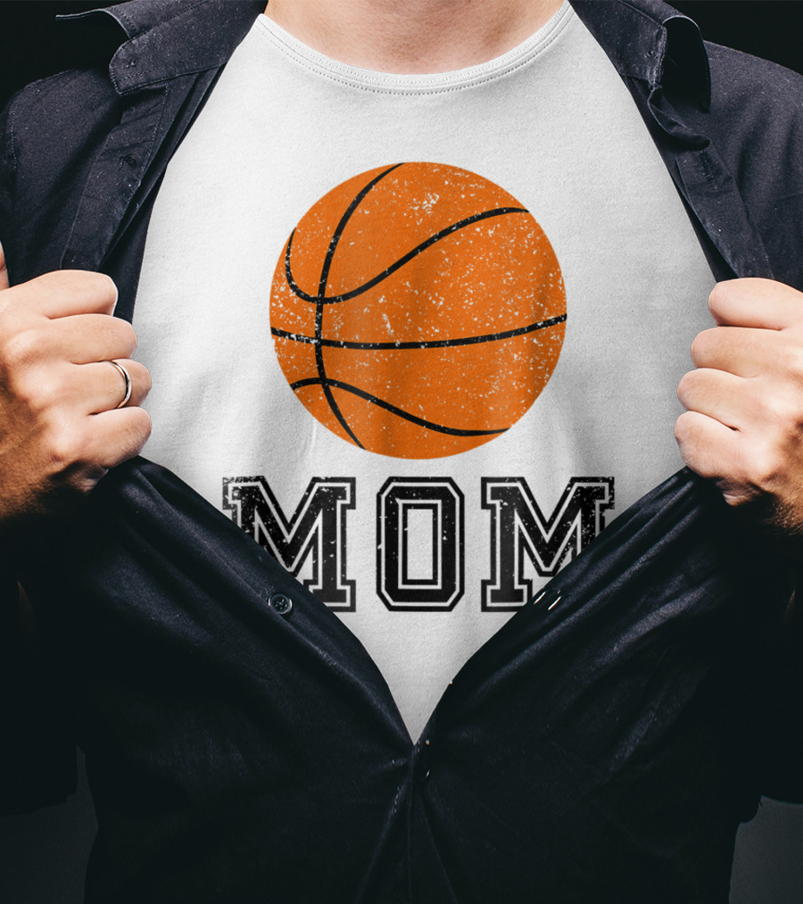Basketball Mom Minimalist Ball MOM Mas88 T-Shirt
