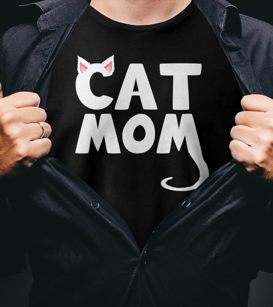 Cat Mom Fun Cat With Ears And Tail T-Shirt