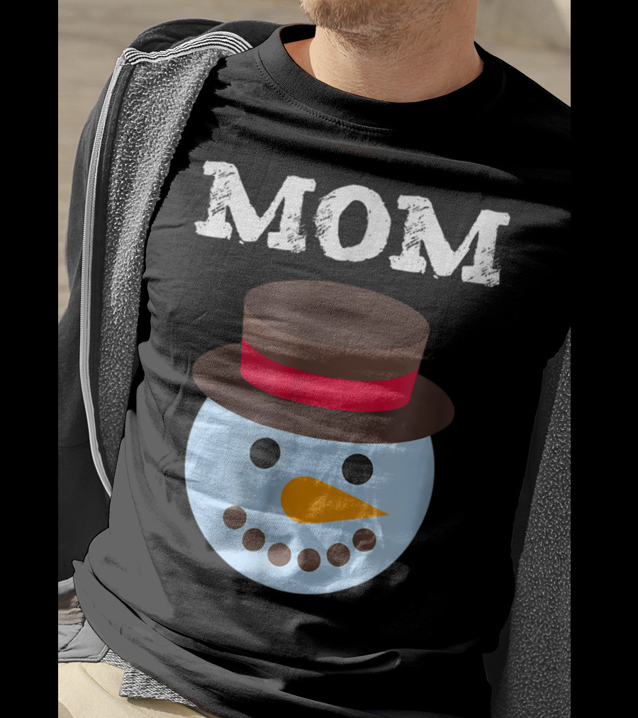 Mom Snowman Fun Family Christmas Matching PJ 30 T-Shirt