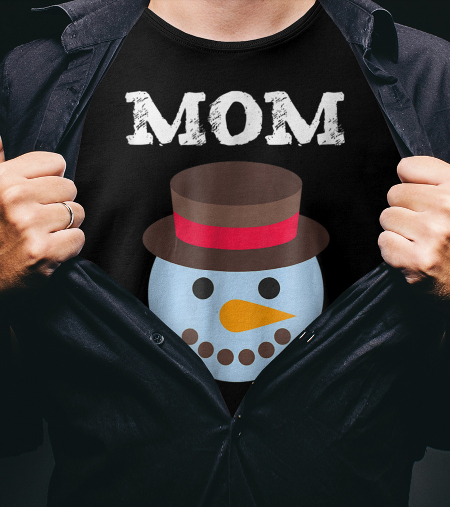 Mom Snowman Fun Family Christmas Matching PJ 30 T-Shirt