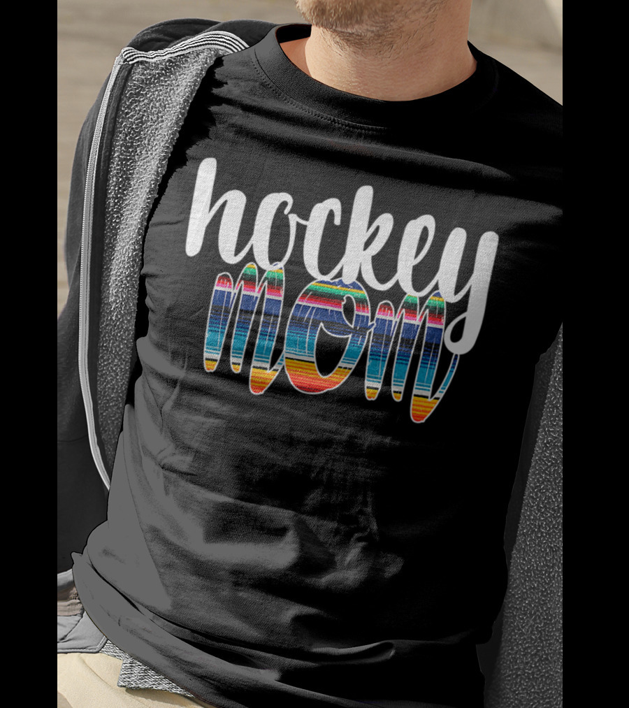 Hockey Mom Boho Serape Stripes T-Shirt