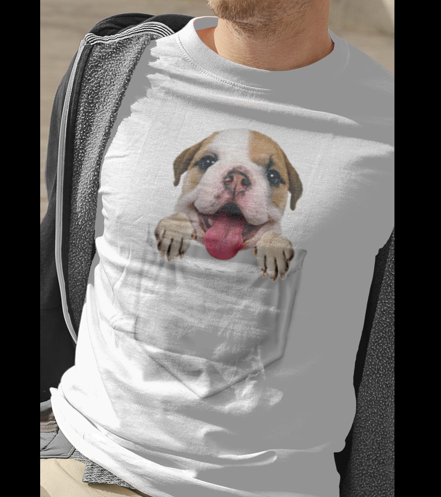 Bulldog In Your Front Pocket Bulldog Mom Loves 75 T-Shirt