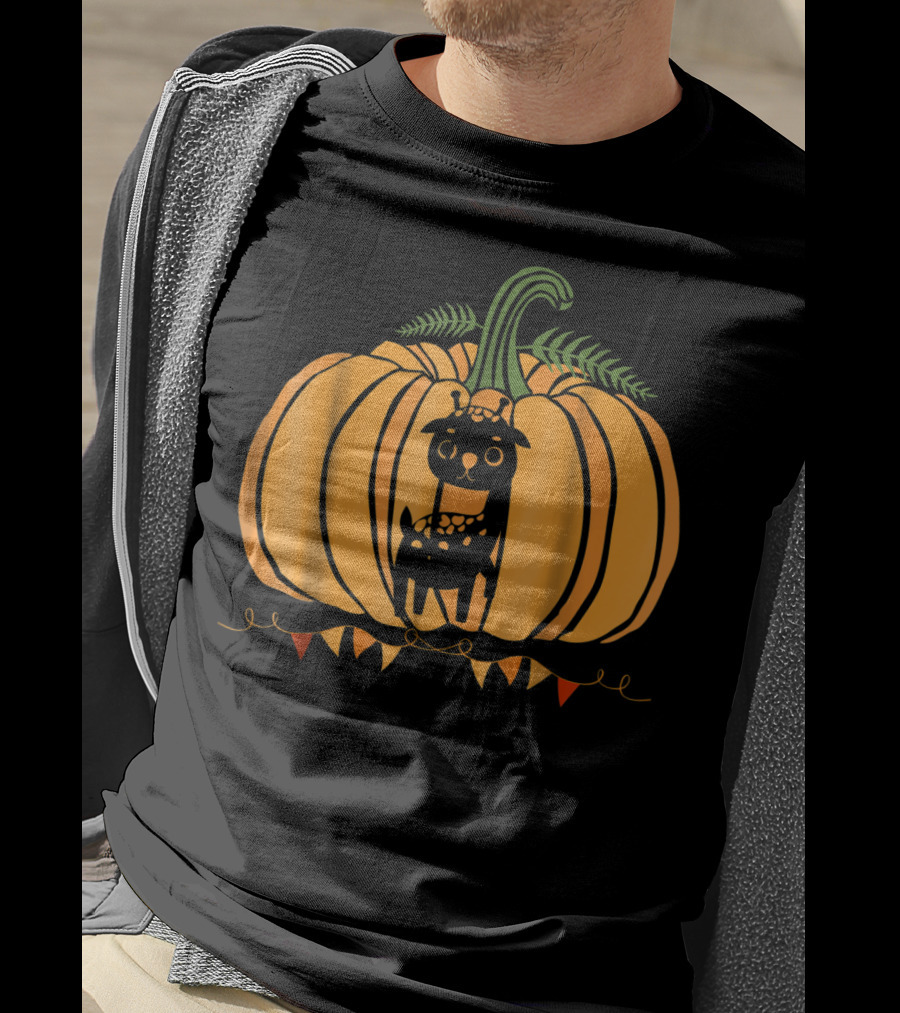 Cool Giraffe Halloween Pumpkin Dad Mom38 Festive Fun T-Shirt