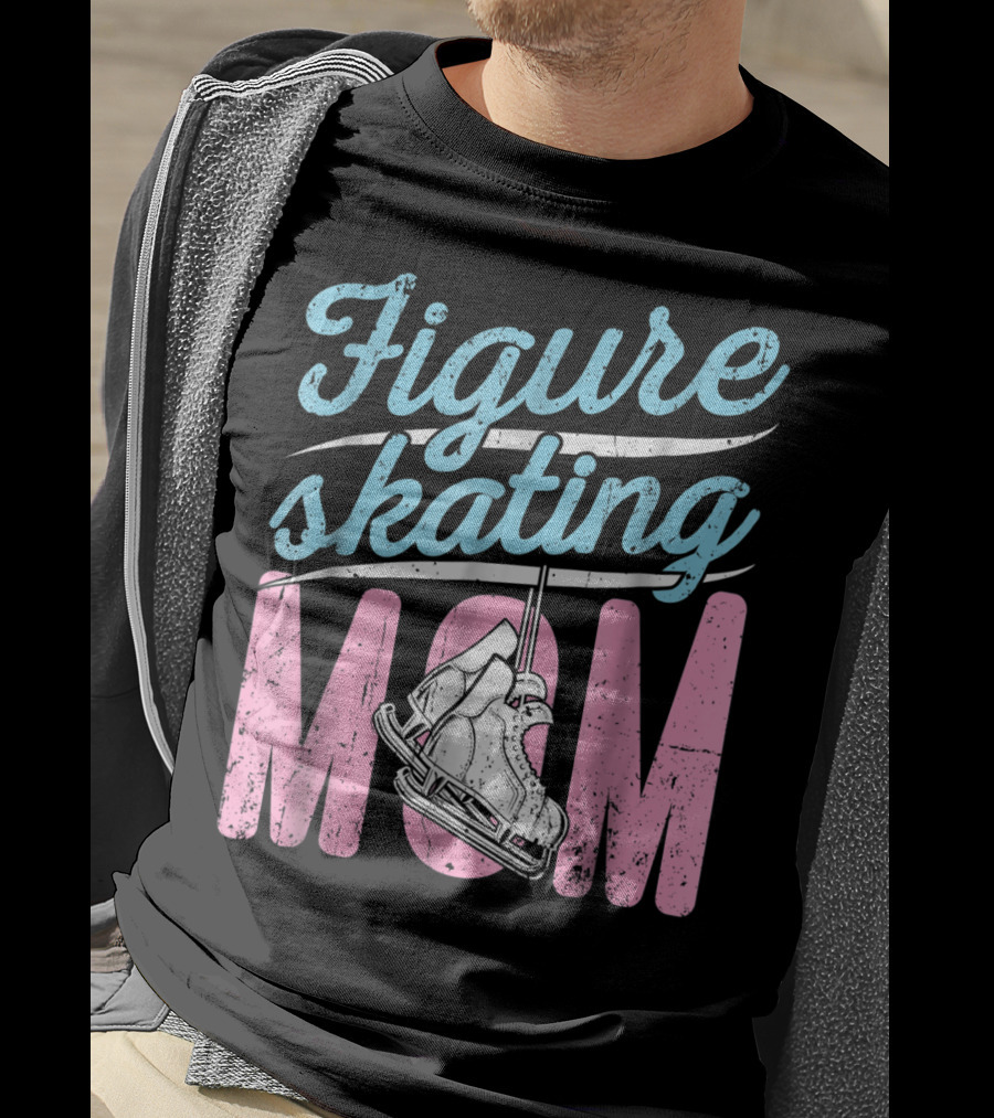 Figure Skating Mom With Ice Skates T-Shirt