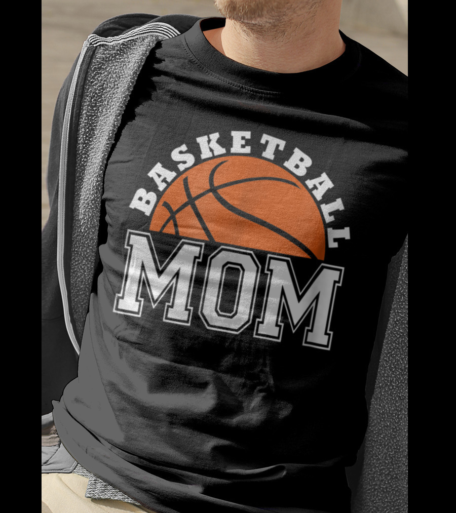 Basketball Mom Women83 Orange Ball Sports T-Shirt