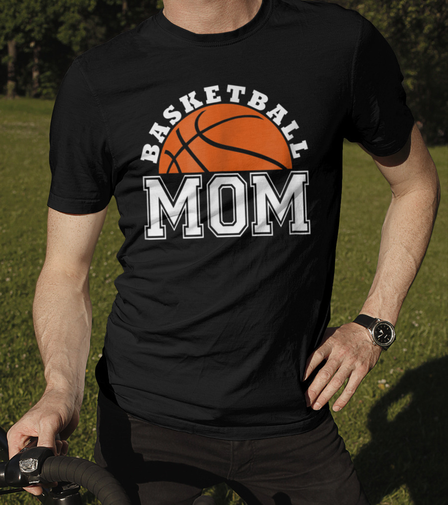 Basketball Mom Women83 Orange Ball Sports T-Shirt