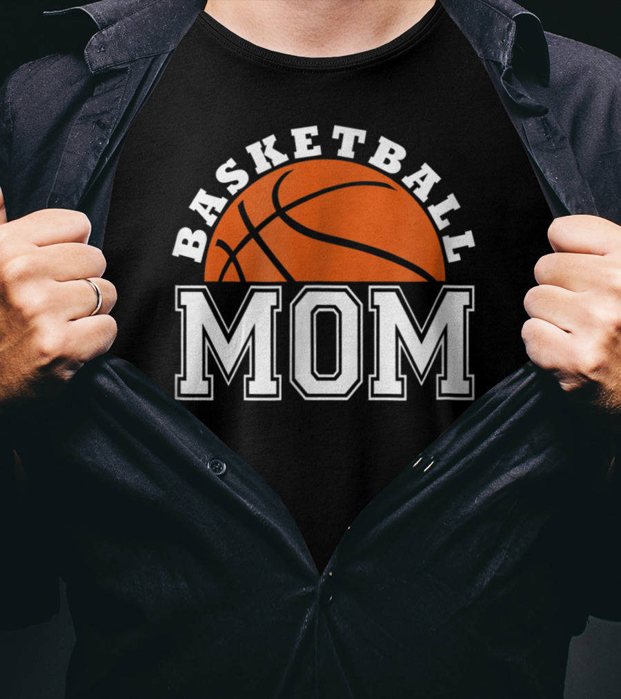 Basketball Mom Women83 Orange Ball Sports T-Shirt