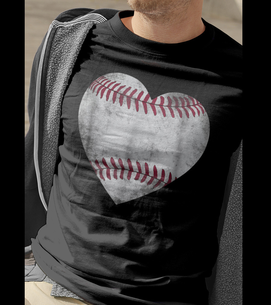 Baseball Heart Baseball And Family81 Vintage Stitching T-Shirt