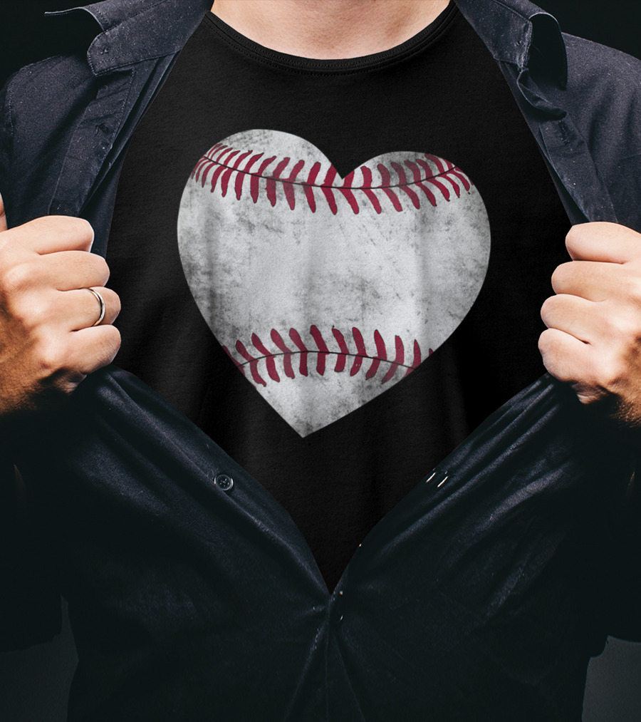 Baseball Heart Baseball And Family81 Vintage Stitching T-Shirt