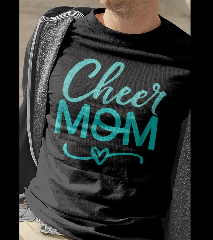 Cheer Mom Heart Symbol For All Moms Around The World T-Shirt