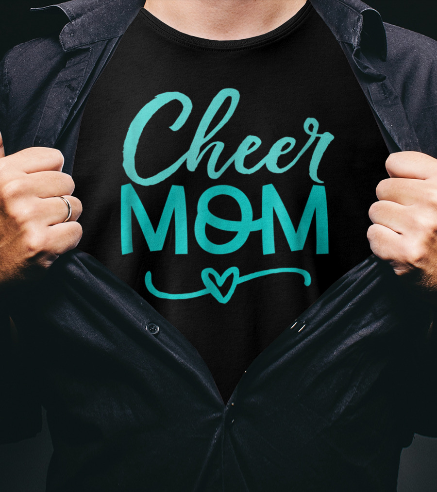 Cheer Mom Heart Symbol For All Moms Around The World T-Shirt