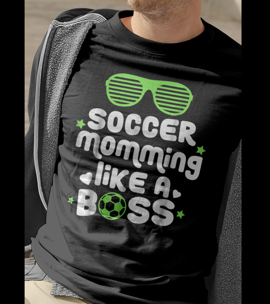 Soccer Momming Like A Boss Funny Cute Futbol Moms T-Shirt