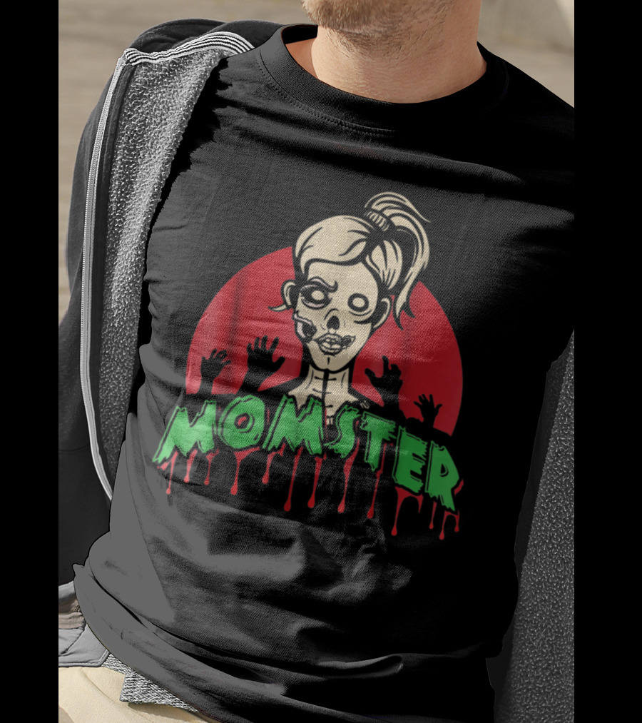 Momster Zombie Funny Parents Halloween Costume T-Shirt
